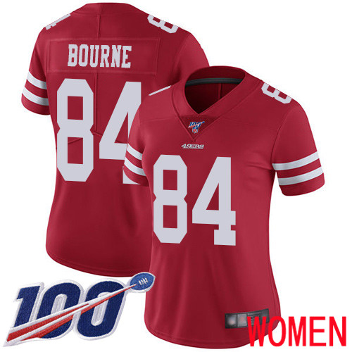 San Francisco 49ers Limited Red Women Kendrick Bourne Home NFL Jersey #84 100th Season Vapor Untouchable->youth nfl jersey->Youth Jersey